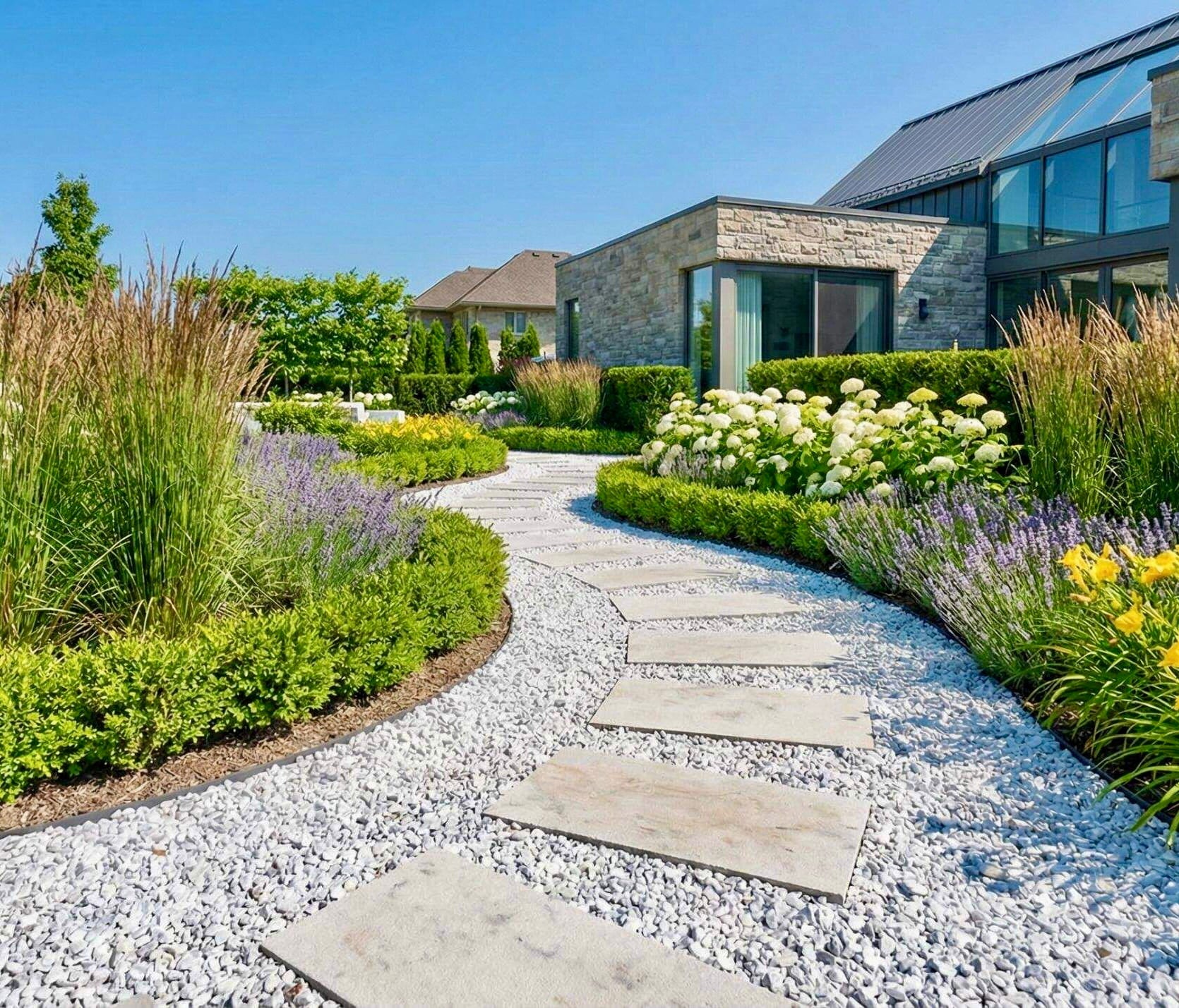 White marble chips decorative rock used for landscape walkway available for delivery in Picayune, Waveland, Bay St. Louis, Slidell, and Covington